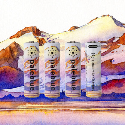 VIVID Footprints on Katmai AA USB Rechargeable Lithium Batteries